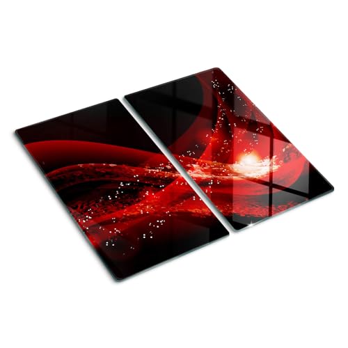 Tulup Schneidebrett 2x30x52 cm Spritzschutz Rot Kochplattenabdeckung Herdabdeckplatte Gehärtetes Glas Abdeckung - Abstraktes Tulup Schneidebrett 2x30x52 cm Spritzschutz Rot Kochplattenabdeckung Herdabdeckplatte Gehärtetes Glas Abdeckung - Abstraktes von Tulup