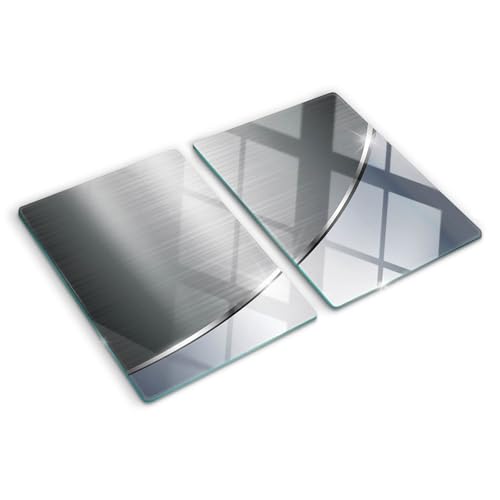 Tulup Schneidebrett 2x40x52 cm Spritzschutz Silber Kochplattenabdeckung Herdabdeckplatte Gehärtetes Glas Abdeckung - Metallcurve Tulup Schneidebrett 2x40x52 cm Spritzschutz Silber Kochplattenabdeckung Herdabdeckplatte Gehärtetes Glas Abdeckung - Metallcurve von Tulup