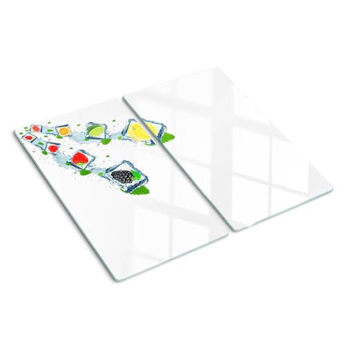 Glasschneidebrett 2x30x52 cm Plastikfrei Lebensmittelecht Dekorativ 2 Stück Glasplatte Antibakteriell Gehärtetes Glas Hitzebeständig für die Küche Rutschfest Silikonfüße - Gewürfeltes Obst Glasschneidebrett 2x30x52 cm Plastikfrei Lebensmittelecht Dekorativ 2 Stück Glasplatte Antibakteriell Gehärtetes Glas Hitzebeständig für die Küche Rutschfest Silikonfüße - Gewürfeltes Obst von Tulup