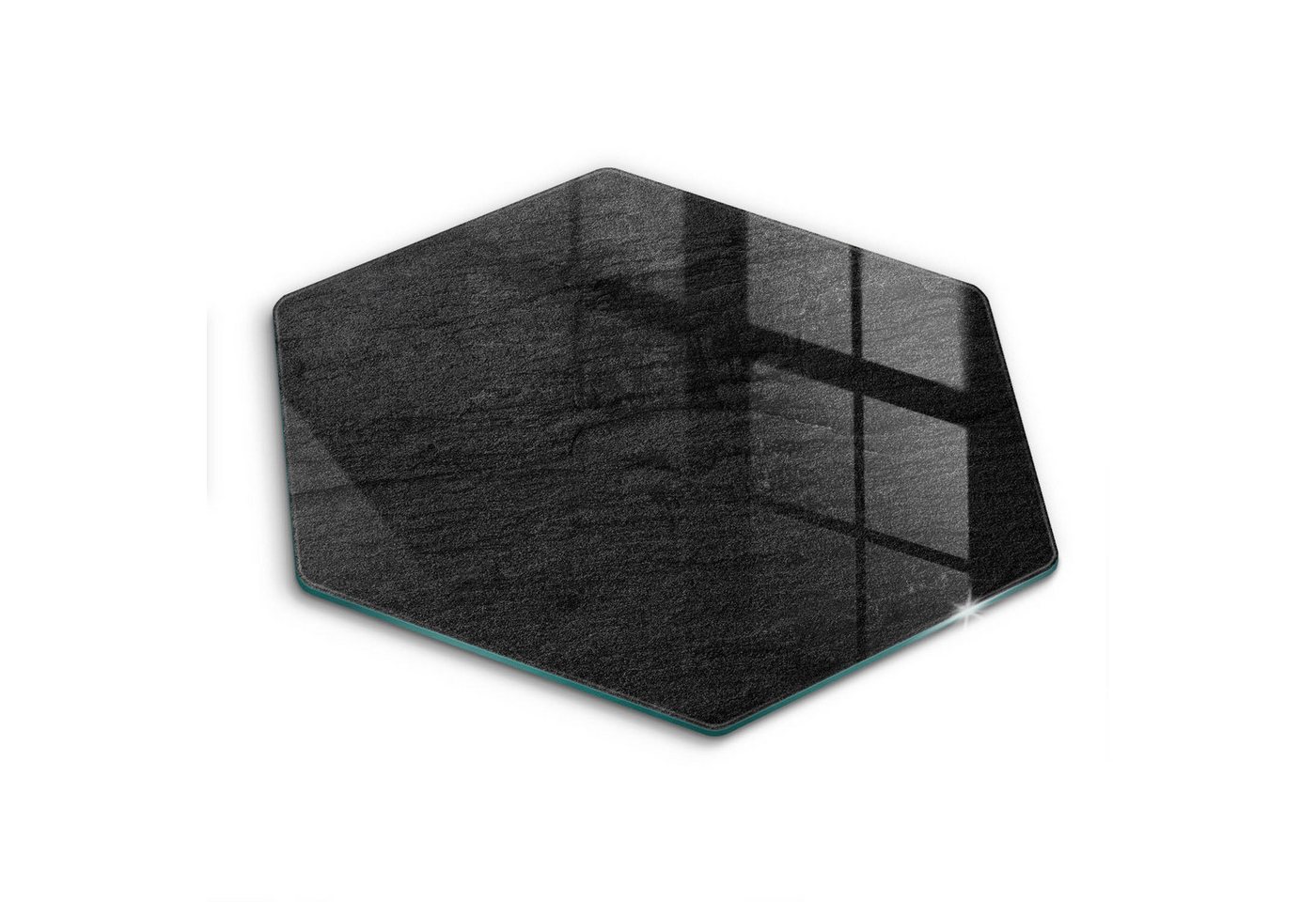 Tulup Schneidebrett Abdeckung Spritzschutz Schwarz Herdabdeckplatte Gehärtetes Glas, (1-St), Motiv - Felsstruktur von Tulup