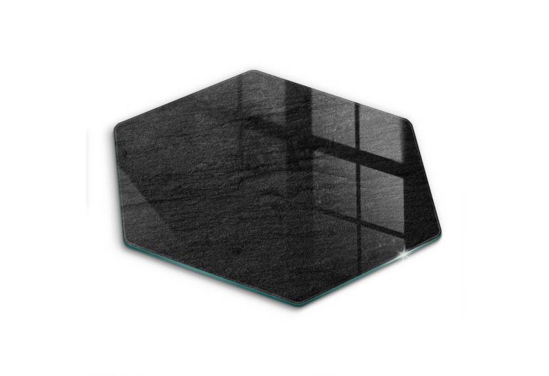 Tulup Schneidebrett Abdeckung Spritzschutz Schwarz Herdabdeckplatte Gehärtetes Glas, (1-St), Motiv - Felsstruktur von Tulup