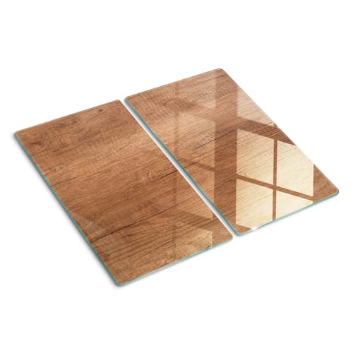 Tulup Schneidebrett Herdabdeckplatte Kochplattenabdeckung Gehärtetes Glas Spritzschutz Abdeckung 2x30x52 cm Braun - Holz Tulup Schneidebrett Herdabdeckplatte Kochplattenabdeckung Gehärtetes Glas Spritzschutz Abdeckung 2x30x52 cm Braun - Holz von Tulup