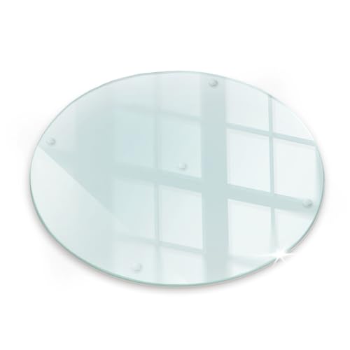 Tulup Schneidebrett Schneidebrett Transparent Durchmesser 40 cm Hartglas Tulup Schneidebrett Schneidebrett Transparent Durchmesser 40 cm Hartglas von Tulup