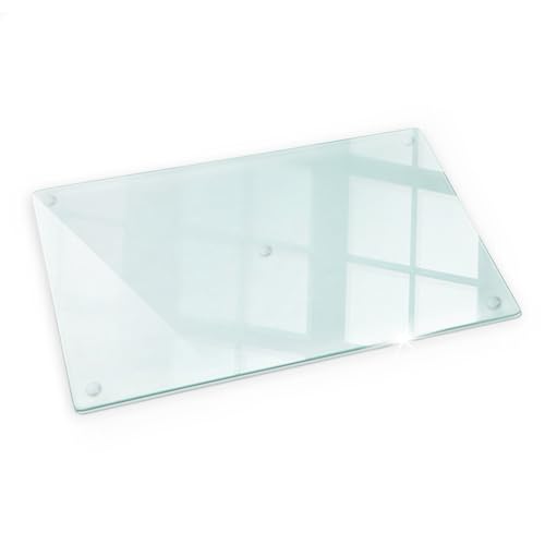 Tulup Schneidebrett Transparent 52x30 cm Robuste Gehärtetem Glas von Tulup