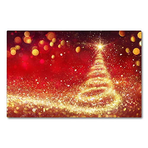 Tulup Schneidebretter Gehärtetes Glas Spritzschutz 80x52cm Weihnachten Küche Herdabdeckplatte - Abstraktion Weihnachtsferien Winter von Tulup