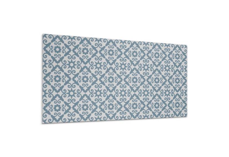 Tulup Spritzschutz Küchenrückwand Blaue Nahtlose Ornamente Und Blumen Selbstklebend, (1-tlg) von Tulup