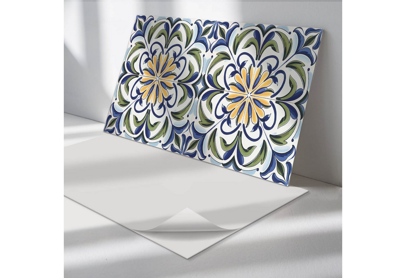 Tulup Spritzschutz Küchenrückwand Pflanzenmuster mit Blumen Selbstklebend Wandverkleidung, (10-tlg) von Tulup