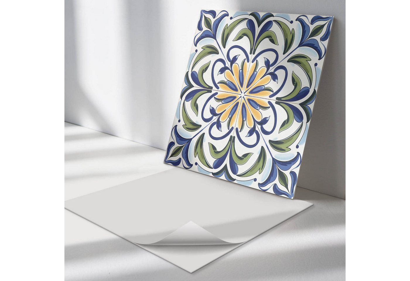 Tulup Spritzschutz Küchenrückwand Pflanzenmuster mit Blumen Selbstklebend Wandverkleidung, (4-tlg) von Tulup
