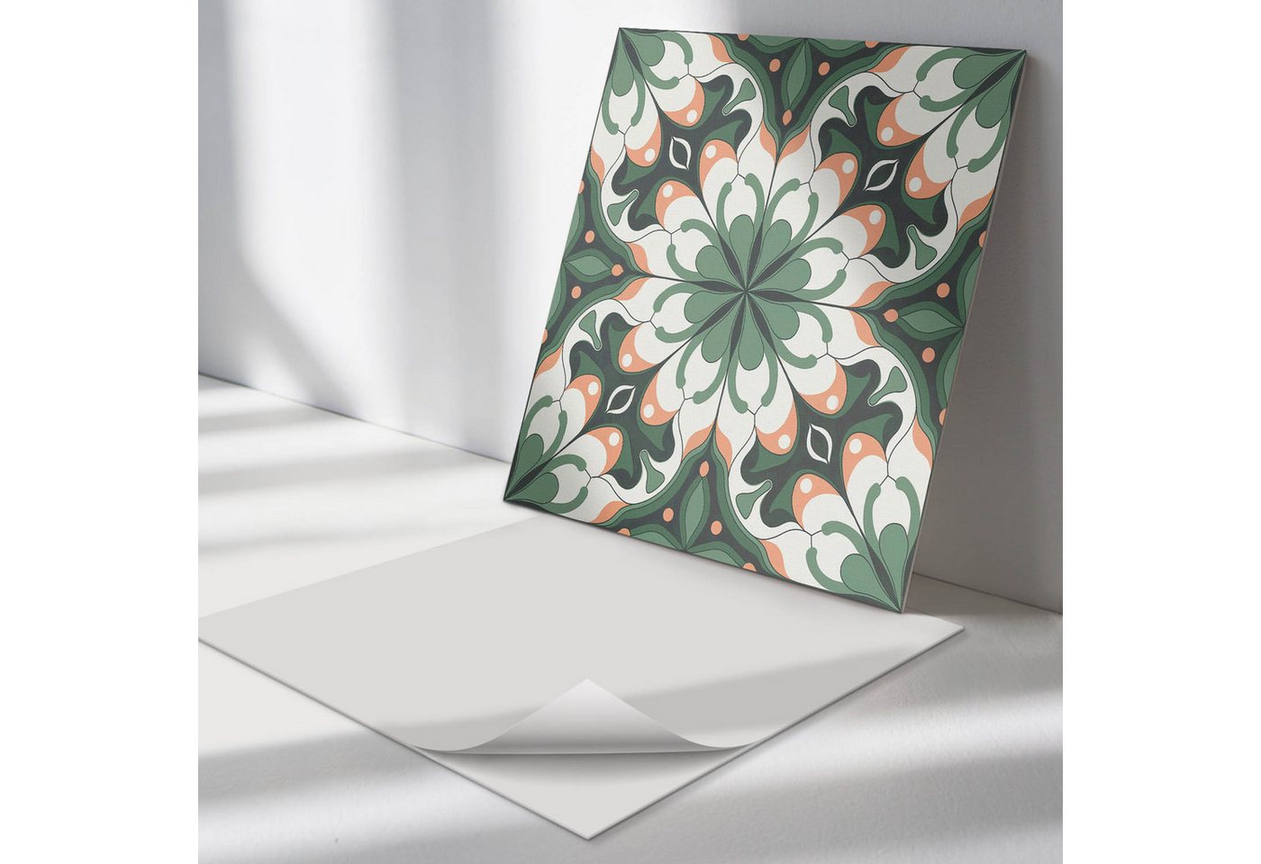 Tulup Spritzschutz Küchenrückwand Stilvolles Pflanzenmuster Selbstklebend Wandverkleidung, (4-tlg) von Tulup