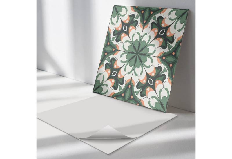 Tulup Spritzschutz Küchenrückwand Stilvolles Pflanzenmuster Selbstklebend Wandverkleidung, (4-tlg) von Tulup