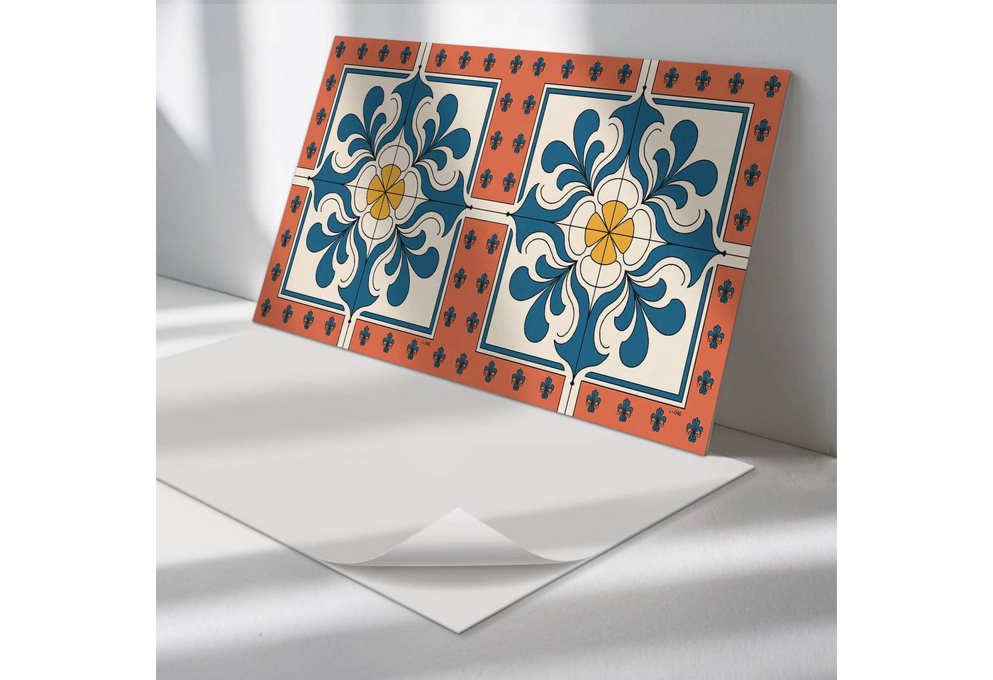 Tulup Spritzschutz Wandverkleidung Volksmuster mit Blumen Spritzschutz Küchenrückwand, (1-tlg) von Tulup