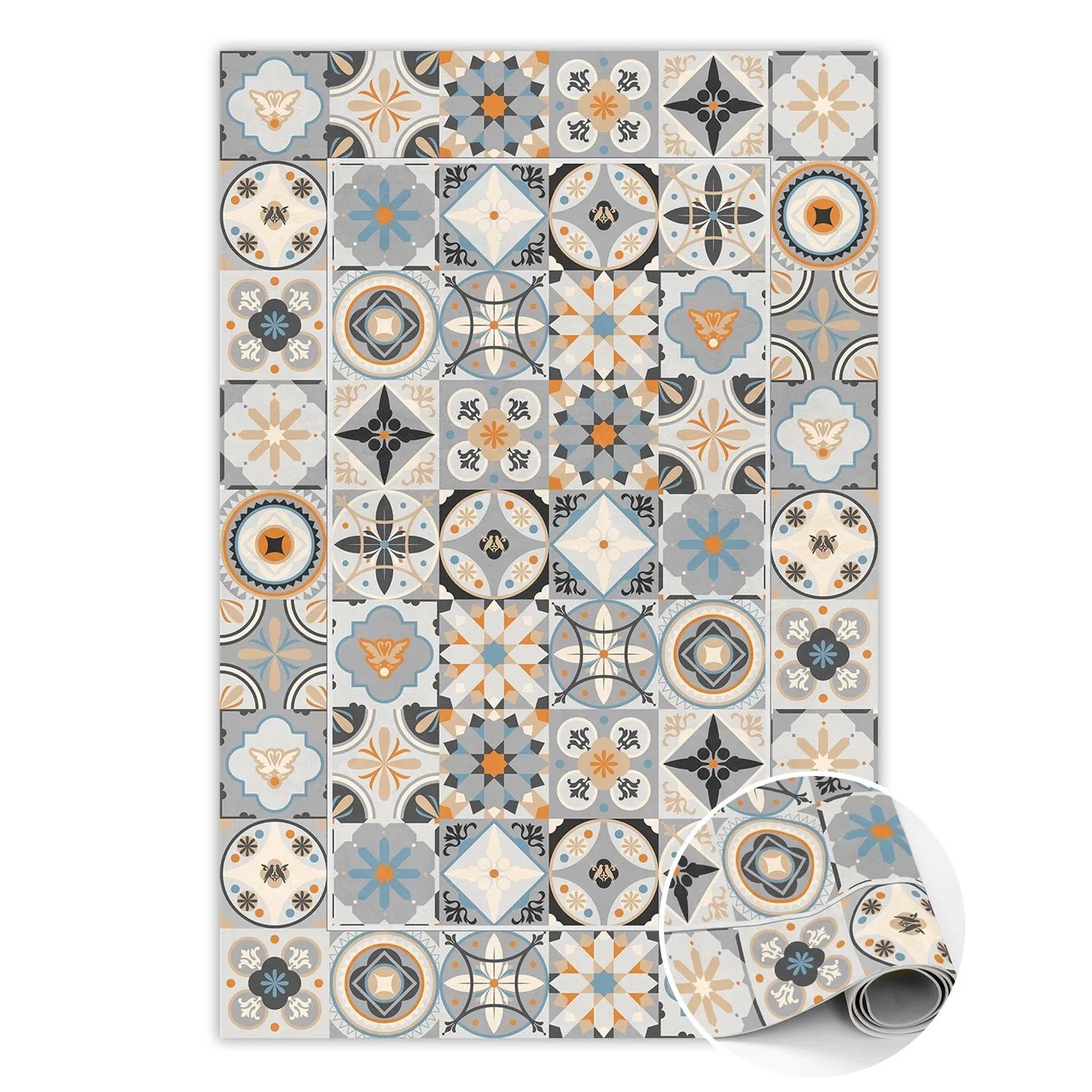 Tulup Teppich Geometrische Muster Vinyl Vloerkleed 100x150 cm Beige Vinyl Tapijt PVC Mat Rechteckig Tapijt Vinyl Tulup Teppich Geometrische Muster Vinyl Vloerkleed 100x150 cm Beige Vinyl Tapijt PVC Mat Rechteckig Tapijt Vinyl von Tulup