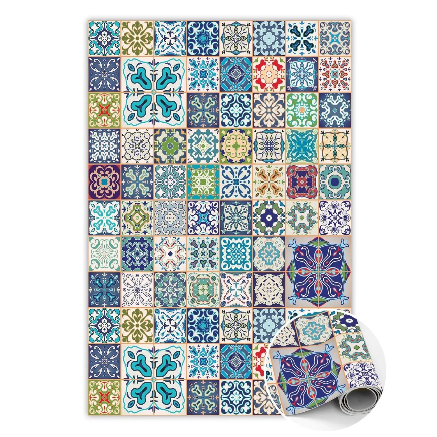 Tulup Teppich Portugiesisches Muster Tapijt Vinyl 80x120 cm Gelb PVC Tapijt Vloerkleed Vinyl Rechteckig PVC Vloer Mat Tulup Teppich Portugiesisches Muster Tapijt Vinyl 80x120 cm Gelb PVC Tapijt Vloerkleed Vinyl Rechteckig PVC Vloer Mat von Tulup