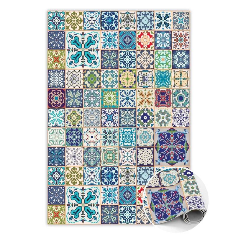 Tulup Teppich Portugiesisches Muster Tapijt Vinyl 80x120 cm Gelb PVC Tapijt Vloerkleed Vinyl Rechteckig PVC Vloer Mat Tulup Teppich Portugiesisches Muster Tapijt Vinyl 80x120 cm Gelb PVC Tapijt Vloerkleed Vinyl Rechteckig PVC Vloer Mat von Tulup