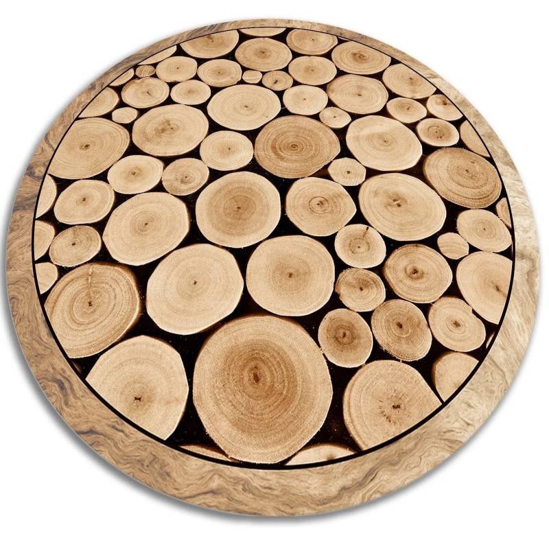 Tulup Teppich Querschnitt des Stammes Vloerkleed Vinyl 80x80 cm Schwarz PVC Vloer Mat PVC Floor Mat Runden Vinylmat Tulup Teppich Querschnitt des Stammes Vloerkleed Vinyl 80x80 cm Schwarz PVC Vloer Mat PVC Floor Mat Runden Vinylmat von Tulup