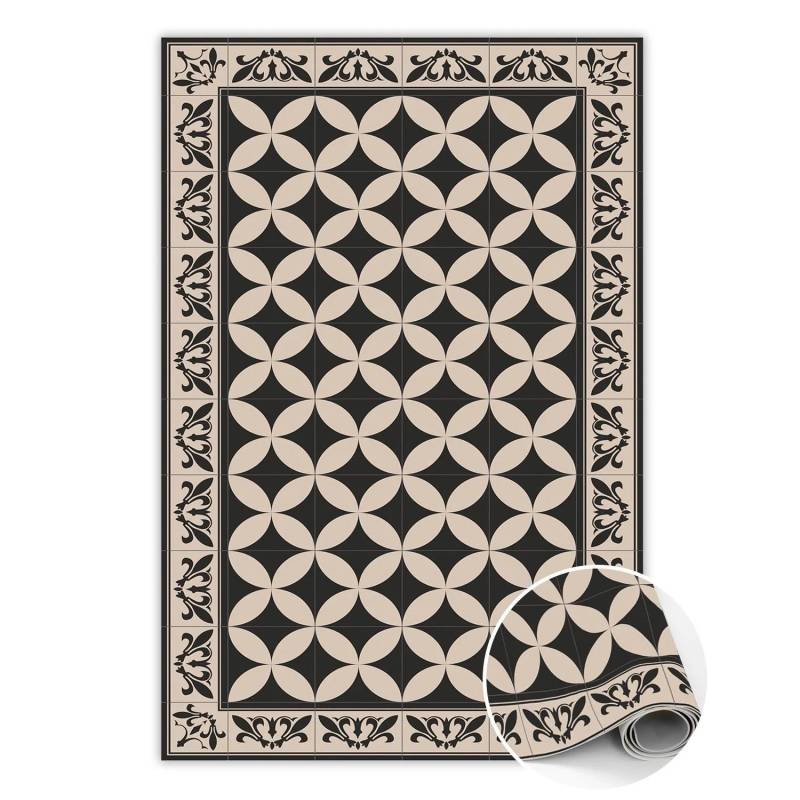 Tulup Teppich Spanische Fliesen PVC Mat 60x90 cm Schwarz Tapijt Vinyl PVC Tapijt Rechteckig Vloerkleed Vinyl Tulup Teppich Spanische Fliesen PVC Mat 60x90 cm Schwarz Tapijt Vinyl PVC Tapijt Rechteckig Vloerkleed Vinyl von Tulup