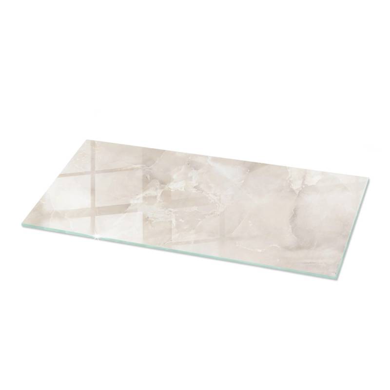 Tulup Tischplatte Marmor-Texturmuster Glas für Tischplatte 125x50 cm Cremig Tischplatte Tischplatte Rechteckig Gartentischplatte Tulup Tischplatte Marmor-Texturmuster Glas für Tischplatte 125x50 cm Cremig Tischplatte Tischplatte Rechteckig Gartentischplatte von Tulup