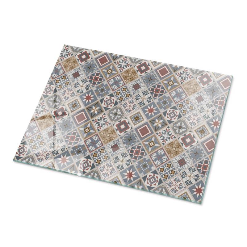 Tulup Tischplatte Mosaikmuster mit Ornamenten Gartentischplatte 80x60 cm Grau Tischplatte Rechteckige Tischplatte aus Glas Couchtisch Platte Tulup Tischplatte Mosaikmuster mit Ornamenten Gartentischplatte 80x60 cm Grau Tischplatte Rechteckige Tischplatte aus Glas Couchtisch Platte von Tulup