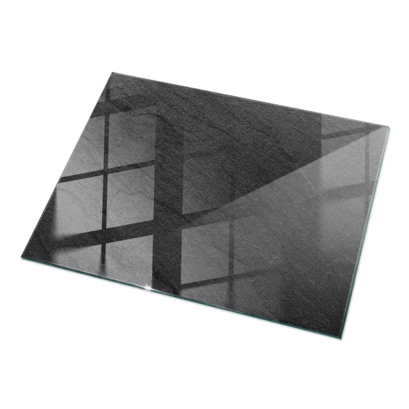 Tulup Tischplatte Natursteinstruktur Glas für Tischplatte 120x80 cm Schwarz Tischplatte Tischplatte Rund Gartentischplatte von Tulup