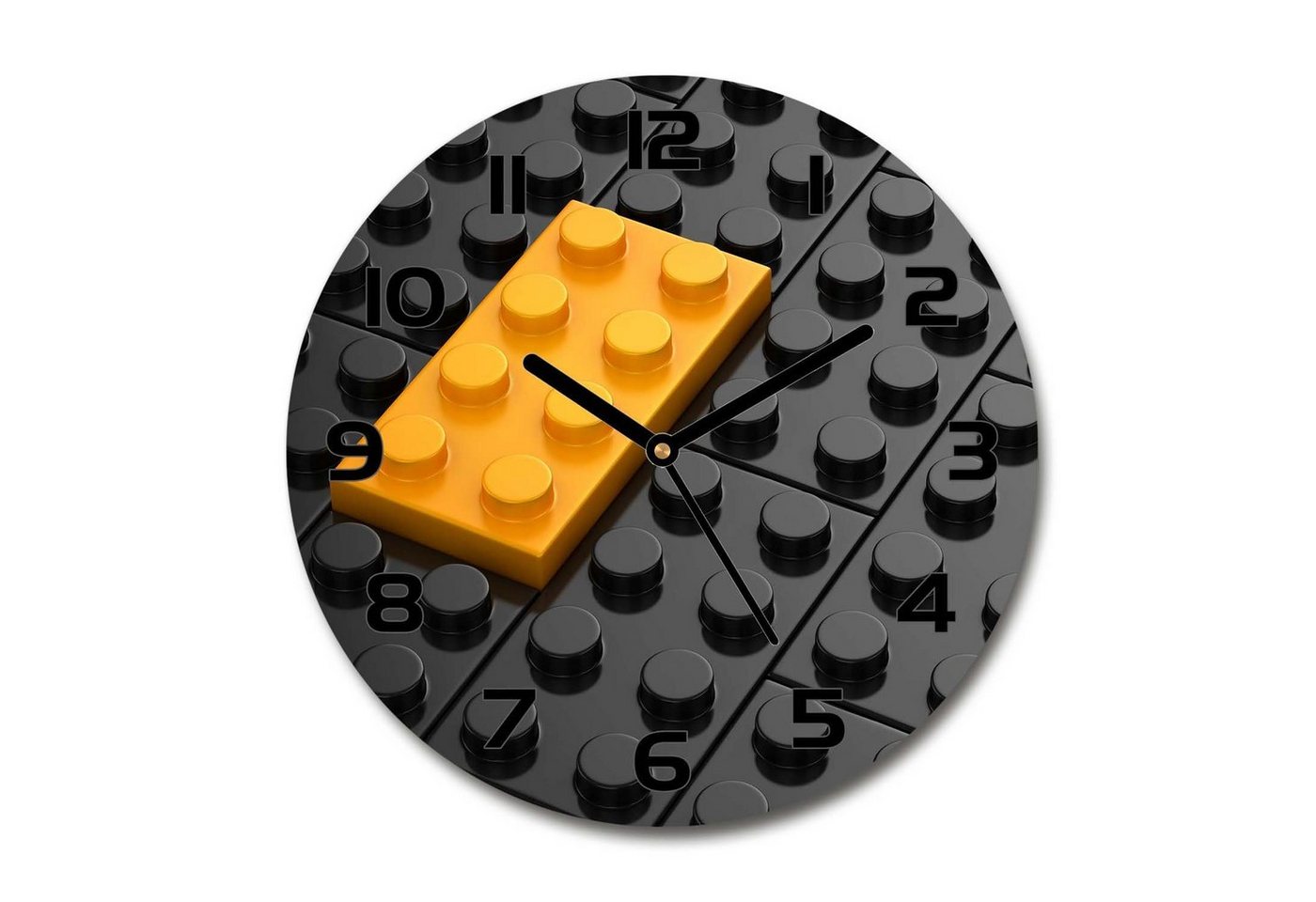 Tulup Uhr Wanduhr aus Glas Glasbild Glasuhr Gehärtetes Lego-Blöcke - 30fi cm von Tulup