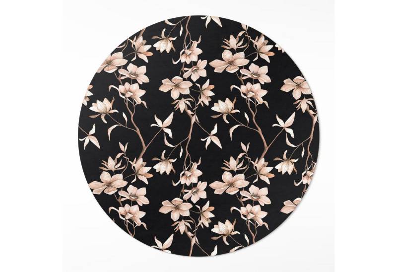 Tulup Vinylteppich Pvc Teppich Elegante Blumen Teppich Auf Pvc Vinyl Teppich Läufer, Höhe: 50 mm von Tulup