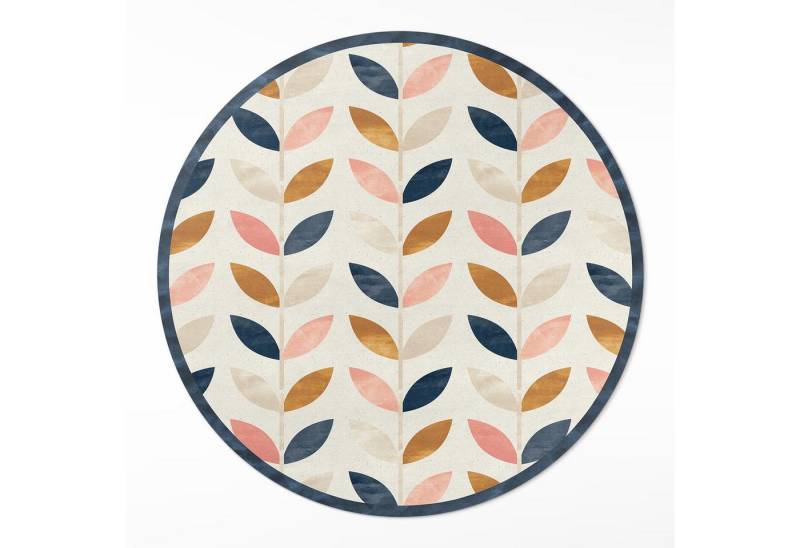 Tulup Vinylteppich Pvc Teppich Winzige Blätter Teppich Auf Pvc Vinyl Teppich Läufer, Höhe: 50 mm von Tulup