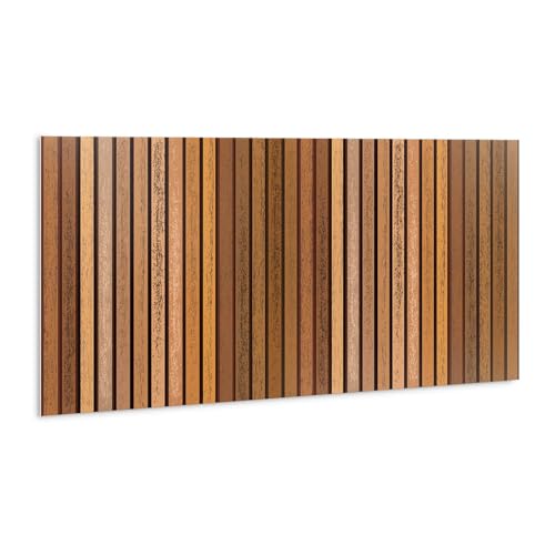 Tulup Wandpaneele die Küche 100x50cm PVC Boden Selbstklebend Fliesenaufkleber Wasserdicht Bad - Holzlatten von Tulup