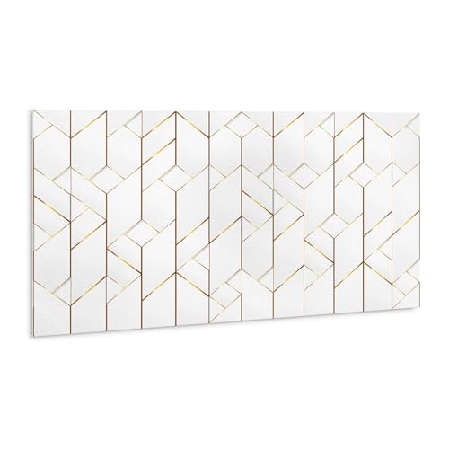 Tulup Wandpaneele die Küche 100x50cm PVC Boden Selbstklebend Fliesenaufkleber Wasserdicht Bad - Modische goldene Linien Tulup Wandpaneele die Küche 100x50cm PVC Boden Selbstklebend Fliesenaufkleber Wasserdicht Bad - Modische goldene Linien von Tulup