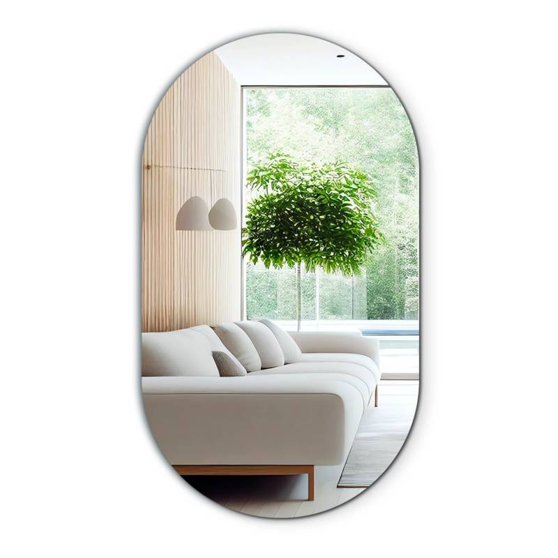 Tulup Wandspiegel Spiegel Oval 40x70 cm Spiegel Oval Modern Skandinavischer Ovaler Spiegel Ovaler Spiegel Wohnzimmer von Tulup