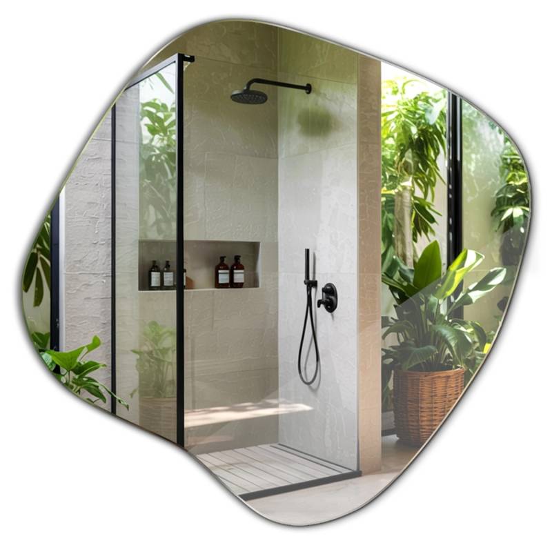 Tulup Wandspiegel Unregelmäßiger Spiegel 57x57,7 cm Moderner Spiegel Wandspiegel Organisch Schlafzimmer Spiegel von Tulup