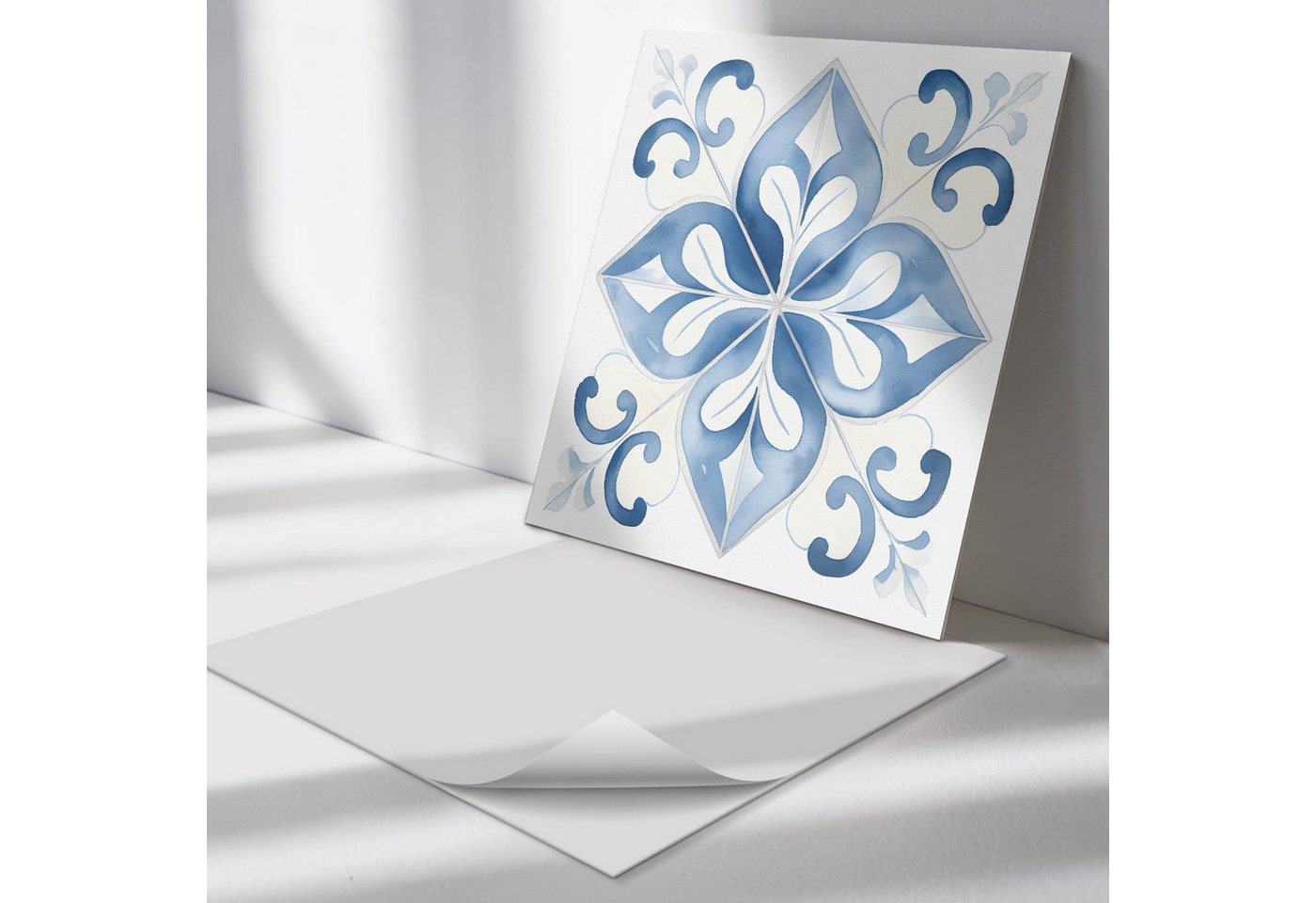 Tulup Wandtattoo Fliesensticker Blumenmuster auf Fliesen Fliesen Aufkleber (9 St) von Tulup
