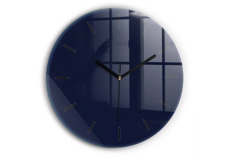 Tulup Wanduhr Glasrunde Uhr Moderne Glaswanduhr 30 cm Uhr aus gehärtetem Glas von Tulup