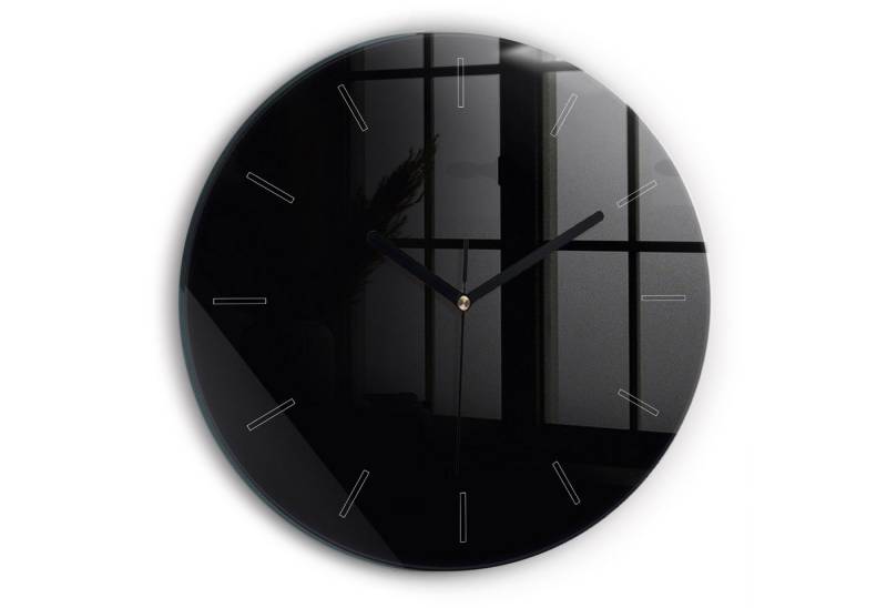 Tulup Wanduhr Glasrunde Uhr Moderne Glaswanduhr 30 cm Uhr aus gehärtetem Glas von Tulup