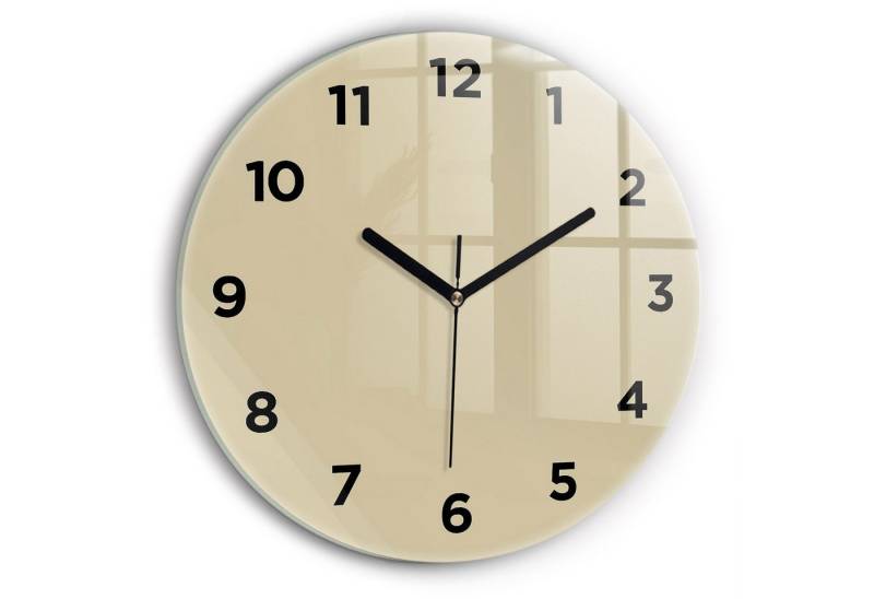 Tulup Wanduhr Glasrunde Uhr Moderne Glaswanduhr 30 cm Uhr aus gehärtetem Glas von Tulup