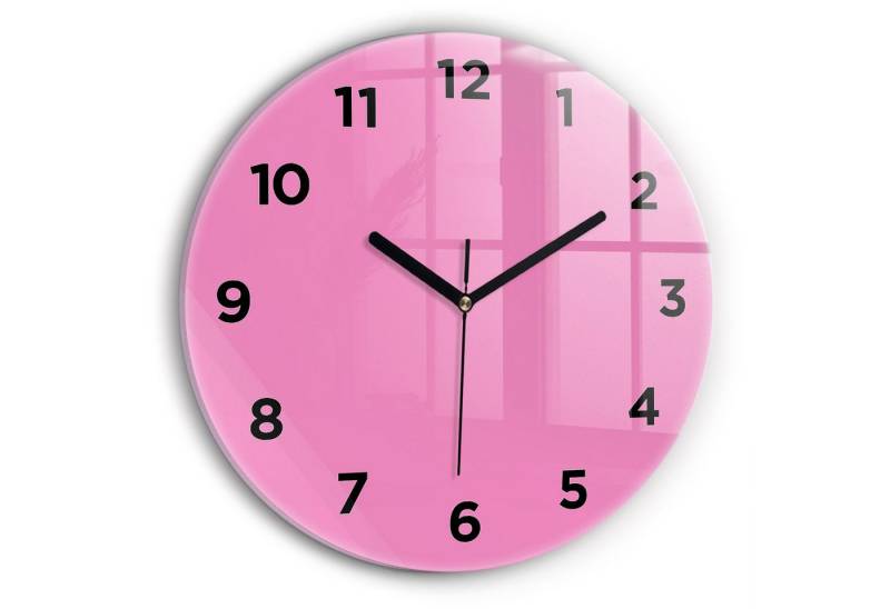 Tulup Wanduhr Glasrunde Uhr Moderne Glaswanduhr 30 cm Uhr aus gehärtetem Glas von Tulup