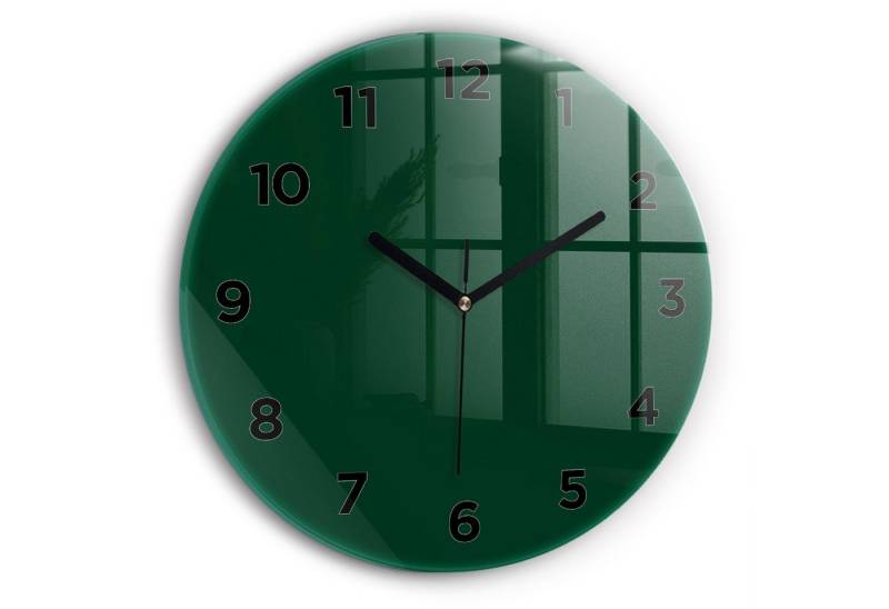 Tulup Wanduhr Glasrunde Uhr Moderne Glaswanduhr 30 cm Uhr aus gehärtetem Glas von Tulup