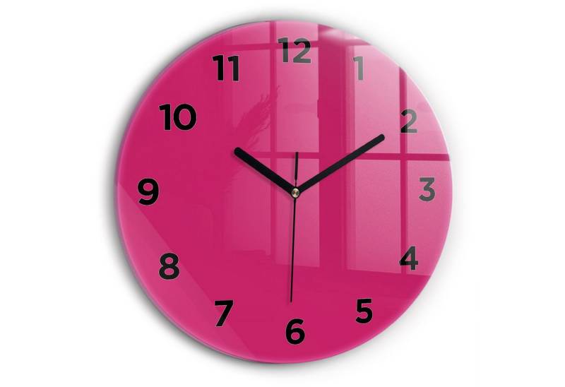 Tulup Wanduhr Glasrunde Uhr Moderne Glaswanduhr 30 cm Uhr aus gehärtetem Glas von Tulup