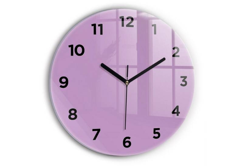 Tulup Wanduhr Glasrunde Uhr Moderne Glaswanduhr 30 cm Uhr aus gehärtetem Glas von Tulup
