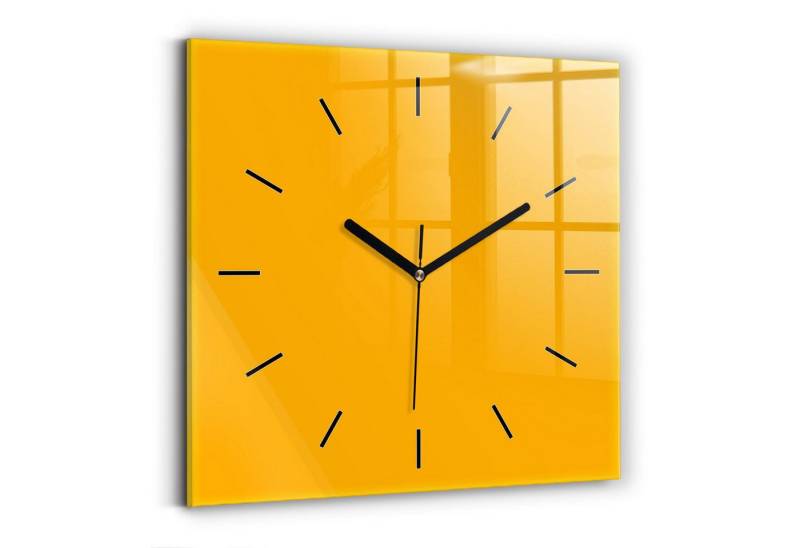 Tulup Wanduhr Glasuhr Modernistische Glaswanduhr 30x30cm Uhr aus gehärtetem Glas von Tulup