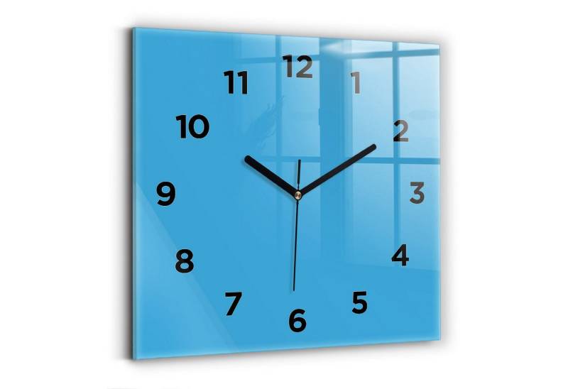 Tulup Wanduhr Glasuhr Modernistische Glaswanduhr 30x30cm Uhr aus gehärtetem Glas von Tulup