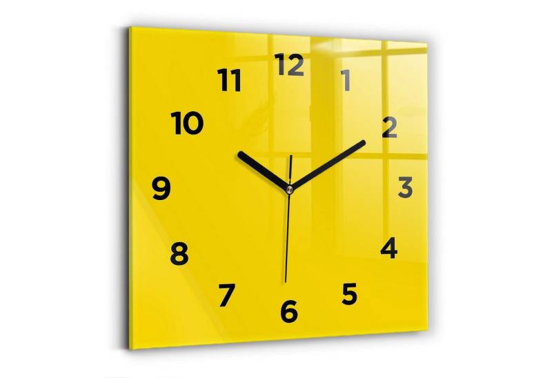 Tulup Wanduhr Glasuhr Modernistische Glaswanduhr 30x30cm Uhr aus gehärtetem Glas von Tulup
