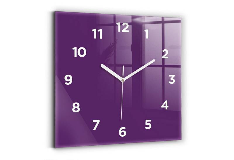 Tulup Wanduhr Glasuhr Modernistische Glaswanduhr 30x30cm Uhr aus gehärtetem Glas von Tulup