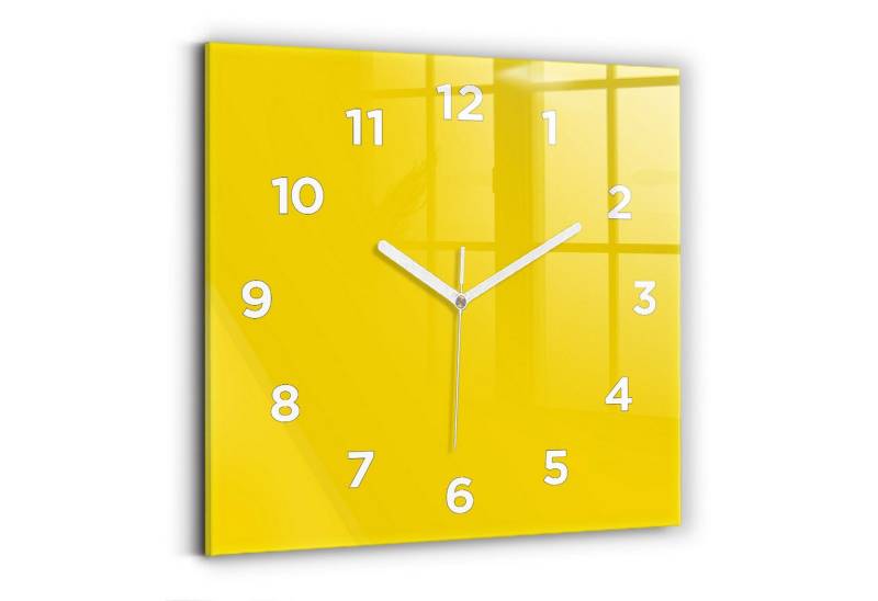 Tulup Wanduhr Glasuhr Modernistische Glaswanduhr 30x30cm Uhr aus gehärtetem Glas von Tulup