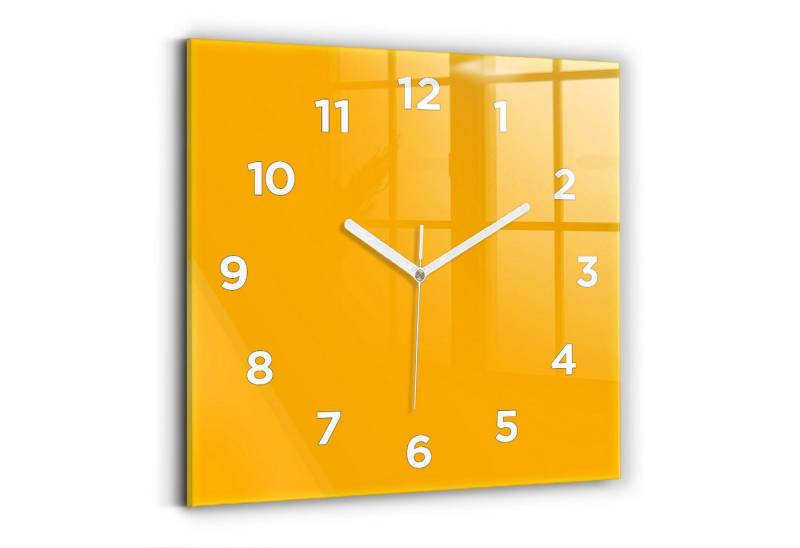 Tulup Wanduhr Glasuhr Modernistische Glaswanduhr 30x30cm Uhr aus gehärtetem Glas von Tulup