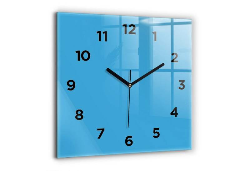 Tulup Wanduhr Glasuhr Quadratische Wanduhr 60x60 cm Uhr Aus Gehärtetem Glas von Tulup