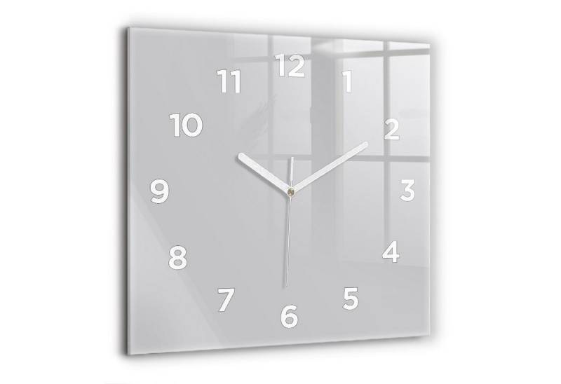 Tulup Wanduhr Glasuhr Quadratische Wanduhr 60x60 cm Uhr Aus Gehärtetem Glas von Tulup