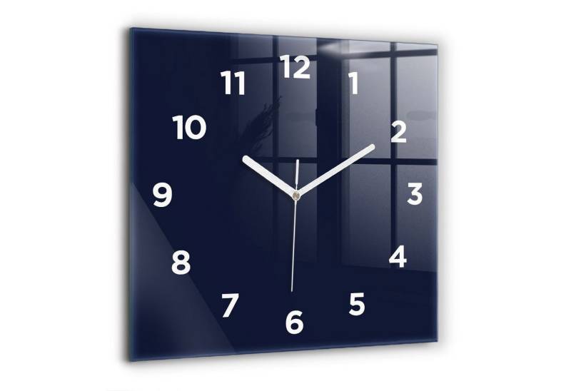 Tulup Wanduhr Glasuhr Quadratische Wanduhr 60x60 cm Uhr Aus Gehärtetem Glas von Tulup