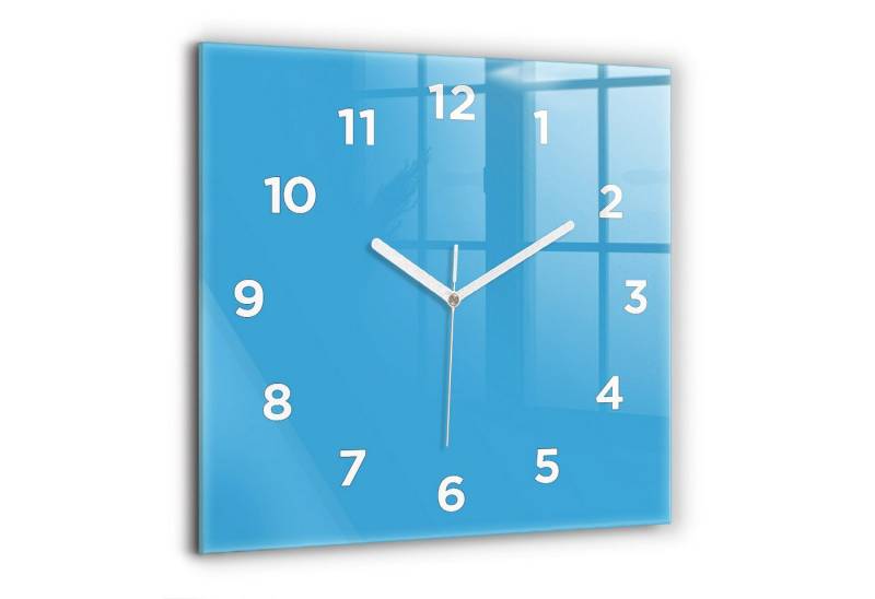 Tulup Wanduhr Glasuhr Quadratische Wanduhr 60x60 cm Uhr Aus Gehärtetem Glas von Tulup