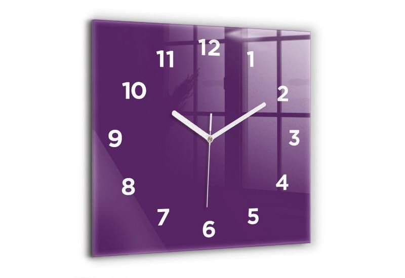 Tulup Wanduhr Glasuhr Quadratische Wanduhr 60x60 cm Uhr Aus Gehärtetem Glas von Tulup