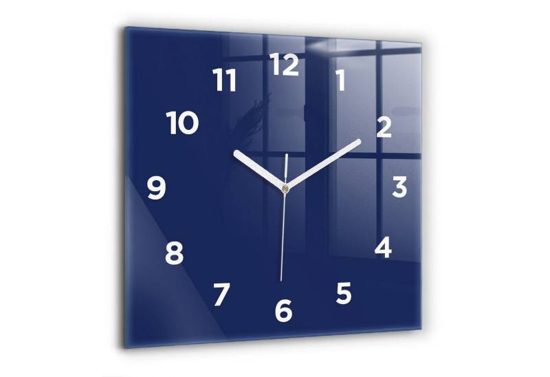 Tulup Wanduhr Glasuhr Quadratische Wanduhr 60x60 cm Uhr Aus Gehärtetem Glas von Tulup